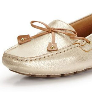 Clarks Dunbar Driving Shoes-- Brushed Gold